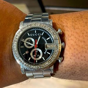 Mens Gucci Gullouche 6ct Diamond Watch